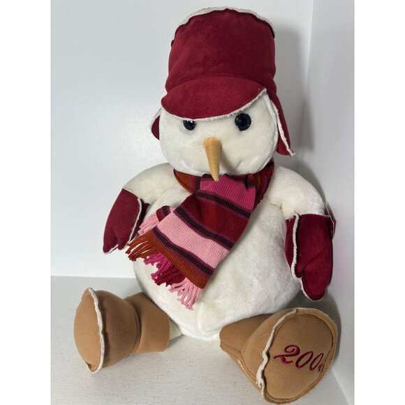 Snowden 2004 Plush Snowman With Hat Scarf & Mittens 18-Inch - Picture 2 of 6